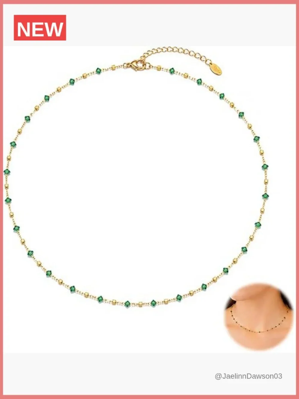 Dainty Heart Crystal Necklace - Adjustable Collarbone Choker, Y2K Trendy